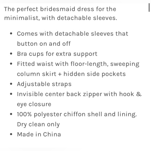 Birdy Grey Devin convertible Chiffon in Dove Gray Size XS - Picture 8 of 8